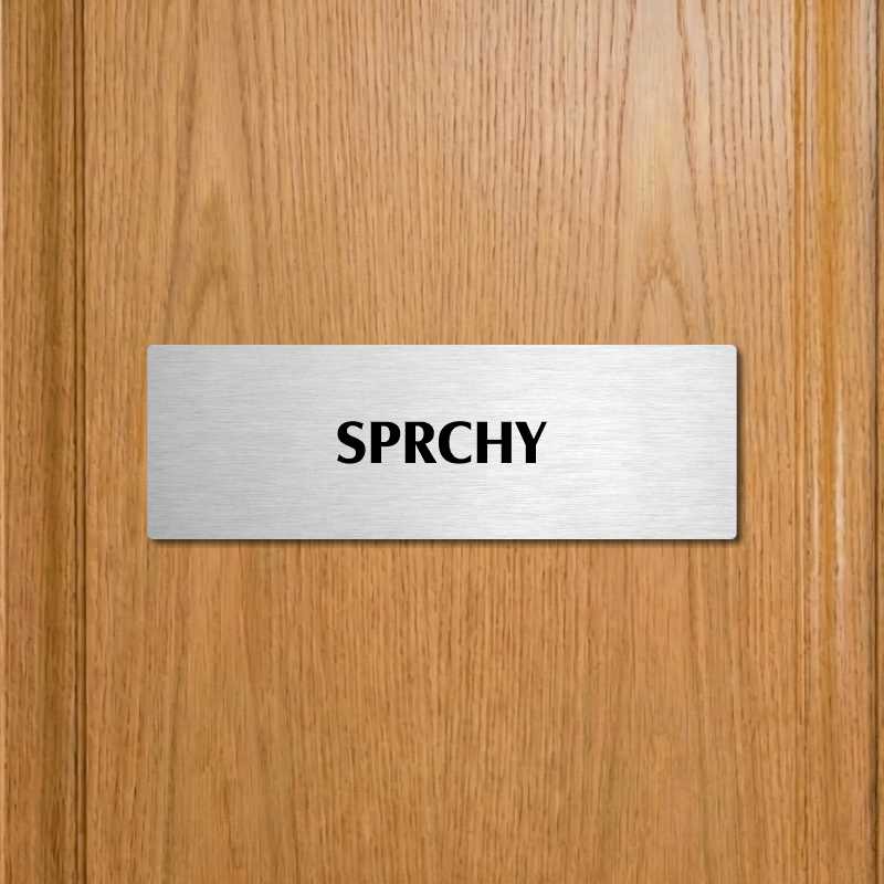 Sprchy, 200x66mm, stříbrná popiska s imitacemi šroubků